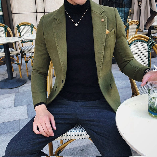 green blazer men