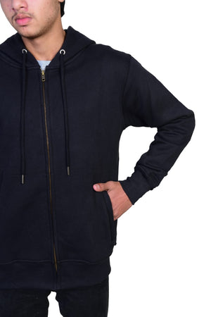 100 cotton full zip hoodie