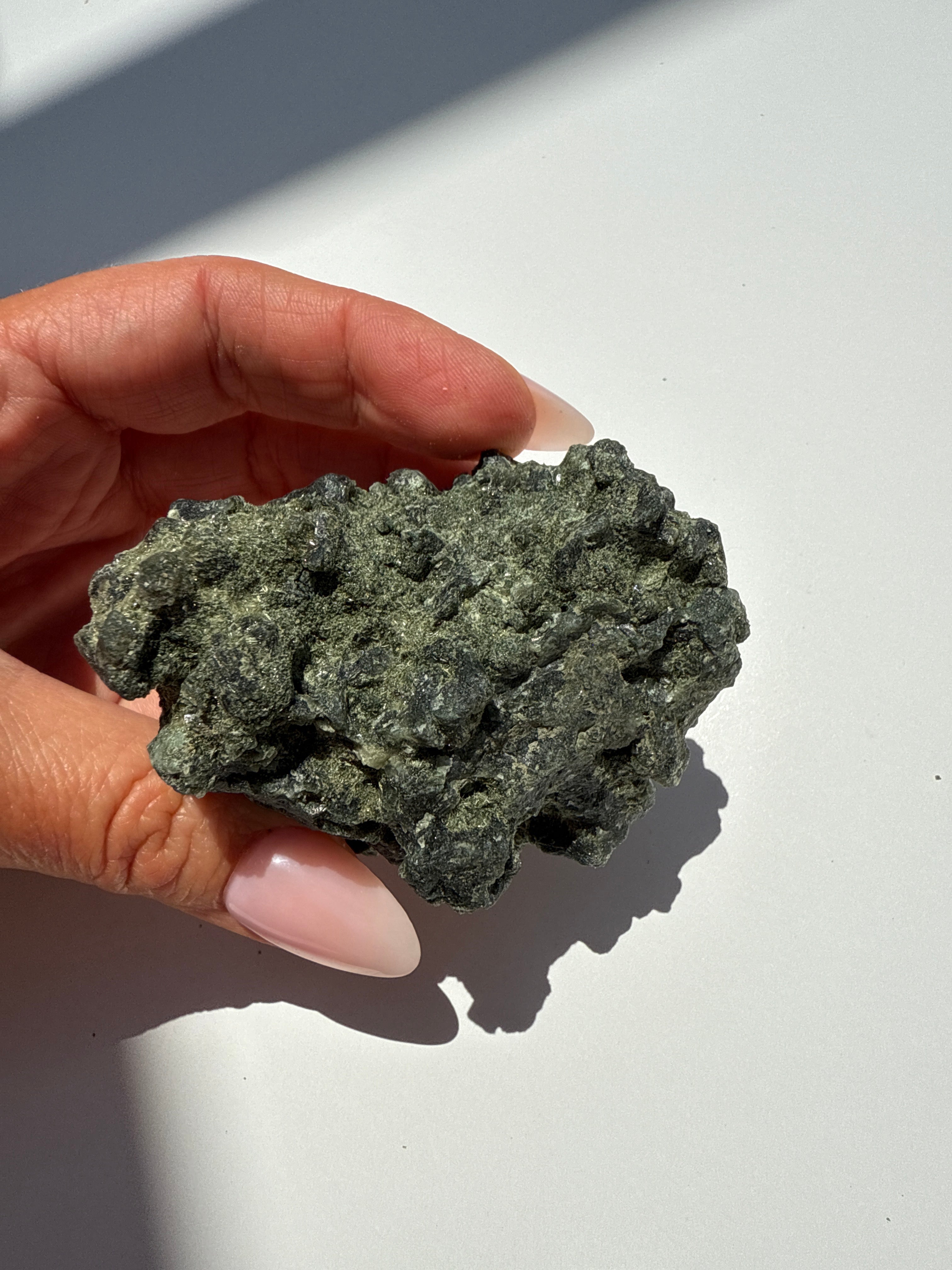 Raw Prehnite Meditation Stone 1