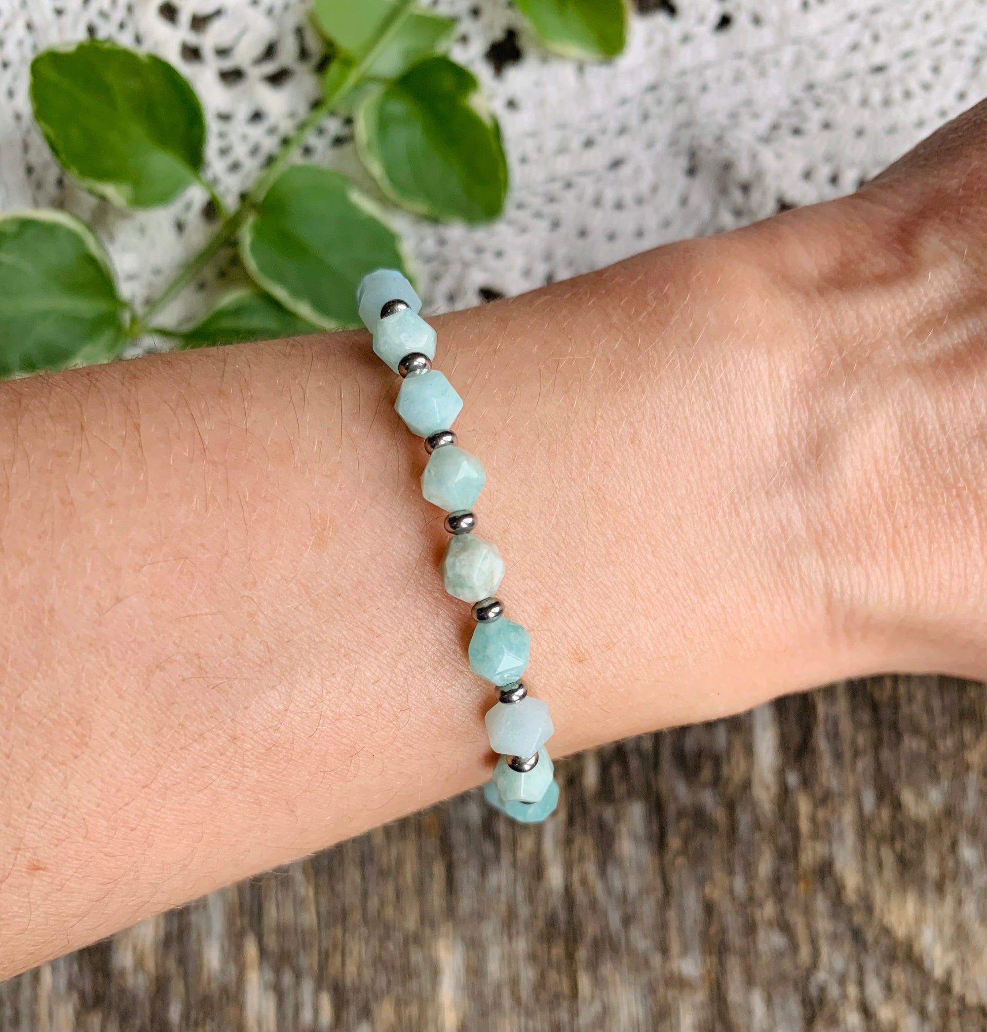 Star Cut Amazonite Stacker Bracelet Sarah Reid Designs