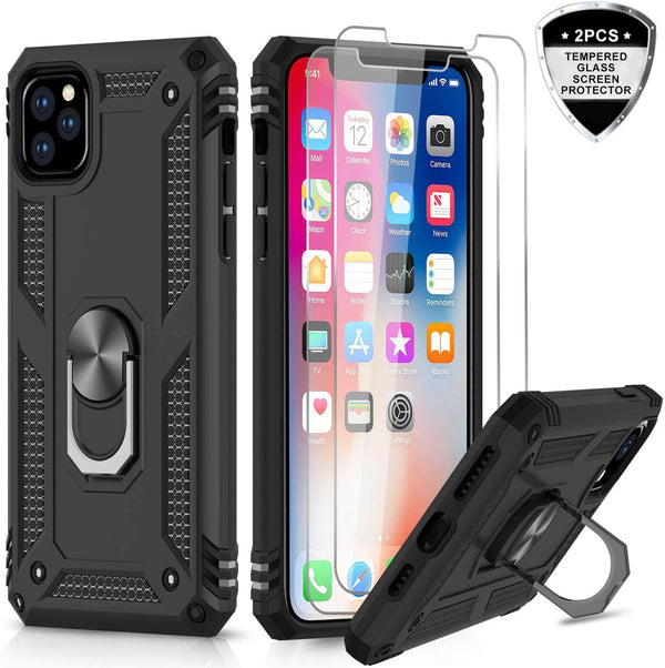 LeYi iPhone 11 Case with Tempered Glass Screen Protector [2 Pack 