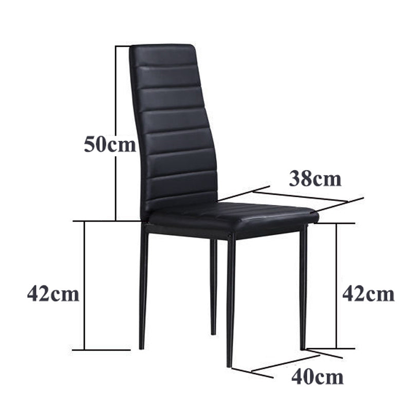 Tempered Glass Top Dining Table Chairs Set For 4 Person Kitchen Dinner Furniture