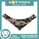 Dog Pet Bandana Reversible Camouflage Design Washable Scarf (Large)