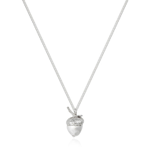 Ashes acorn pendant silver