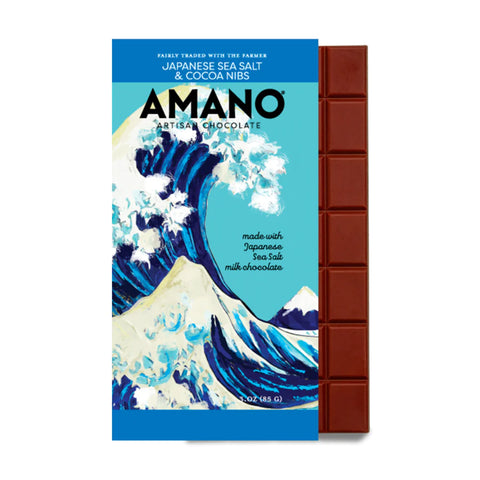 Amano Milk Chocolate with Japanese Sea Salt & Cocoa Nibs