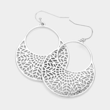 Metal Filigree Dangle Earrings