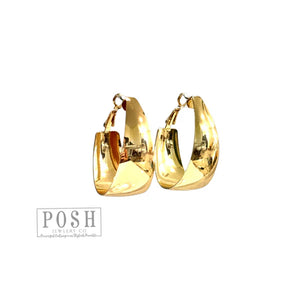 POSH WIDE HOOP EARRING - Beyond Blessed Boutique