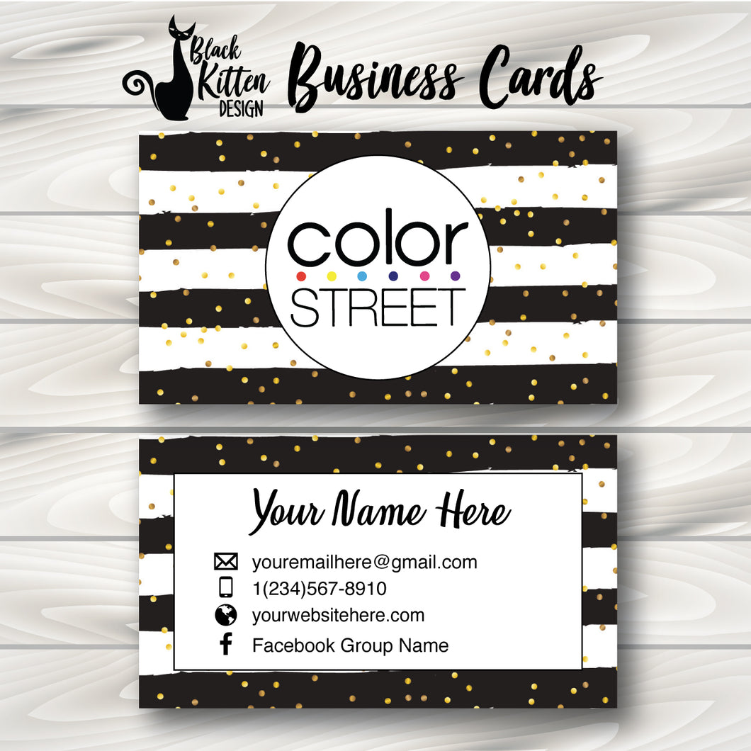 business cards color street