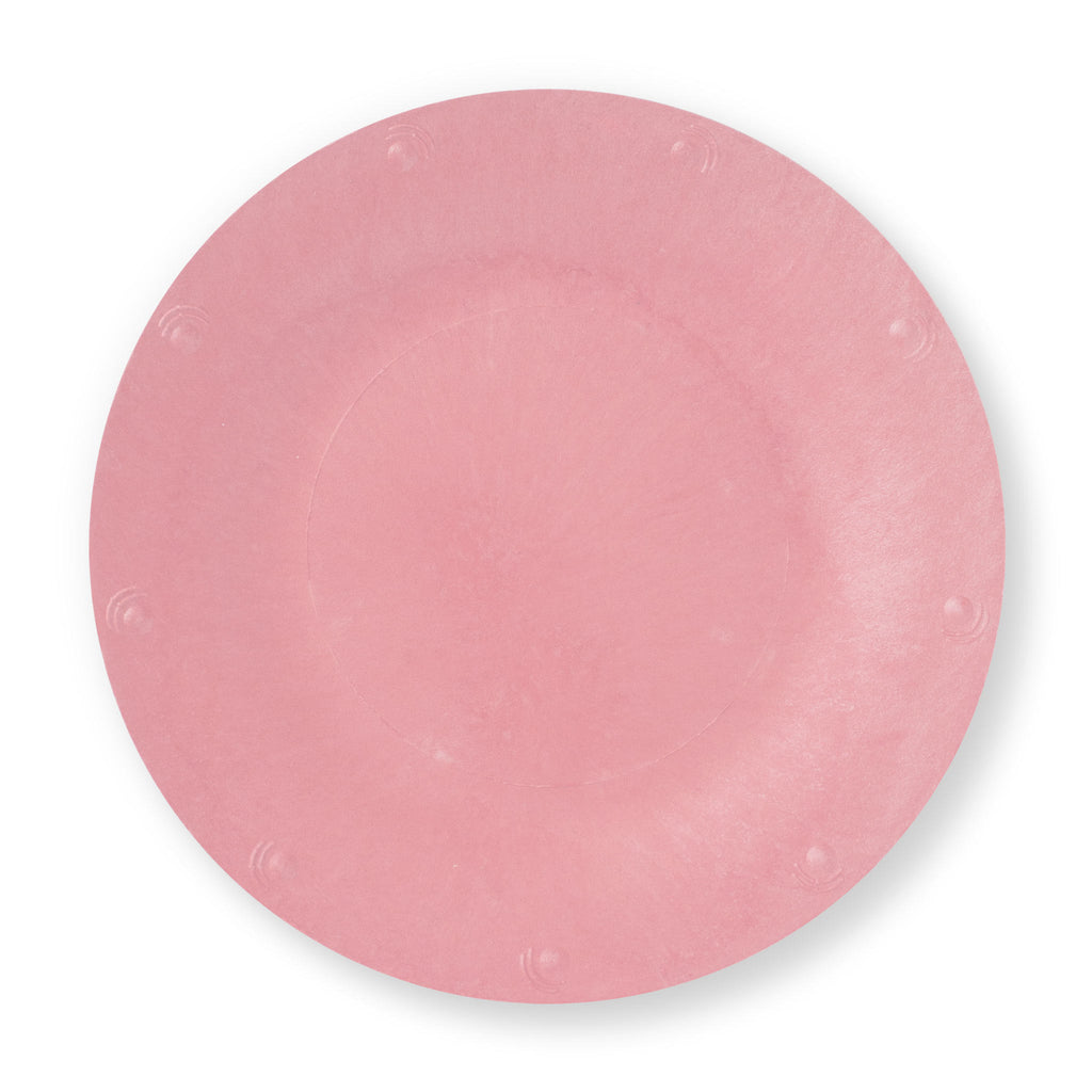 pink disposable plates