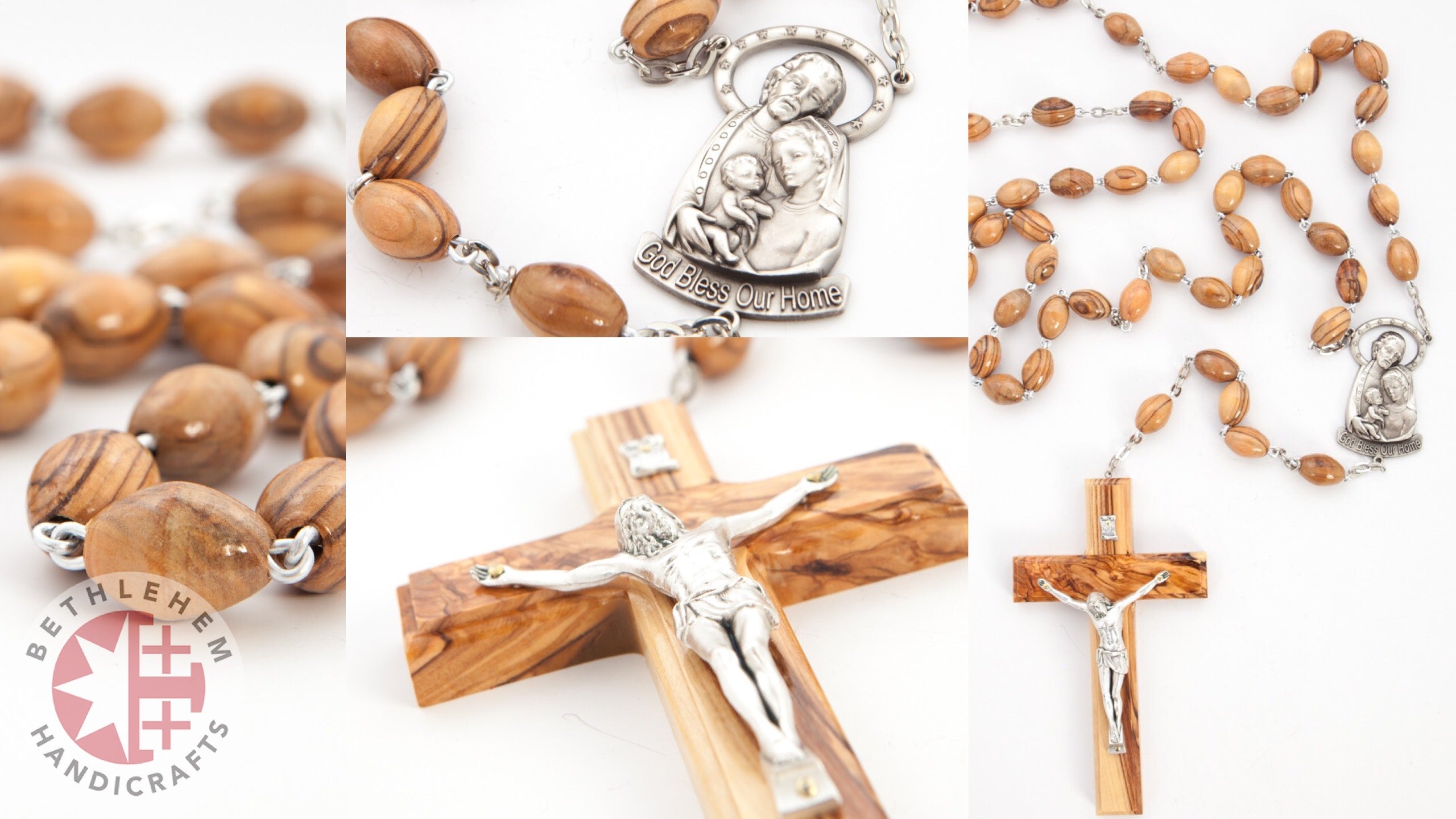 Olive Wood Wall Rosary