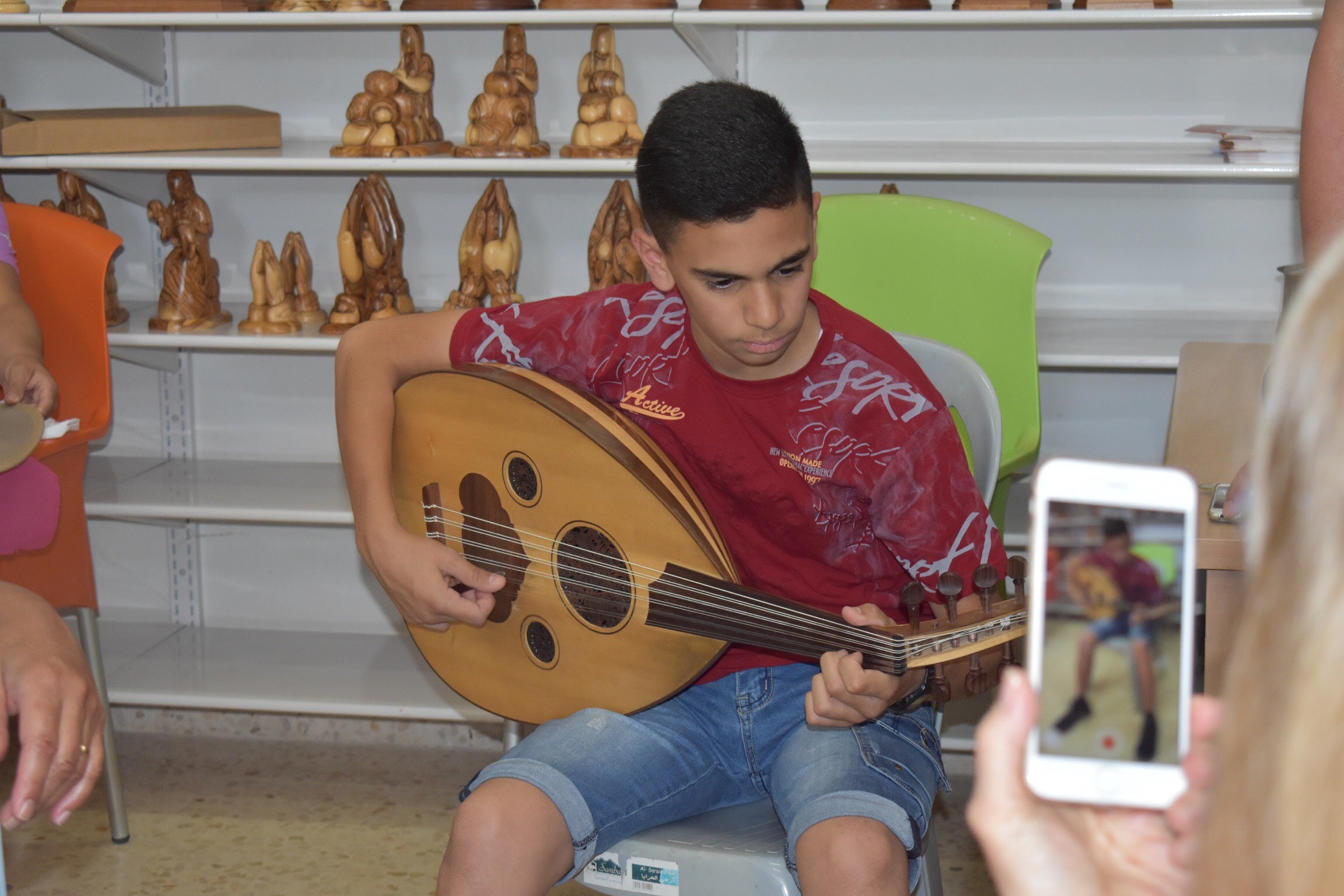 Faris played traditional instruments