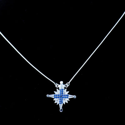 Two-way Magnetic Star of Bethlehem Pendant Necklace #4 (black