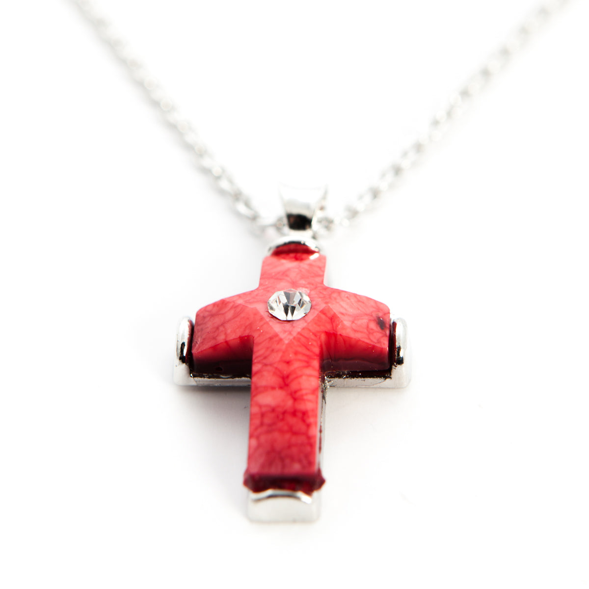 Large Red Heart Black Cross Necklace – ShirtsNThingsAZ