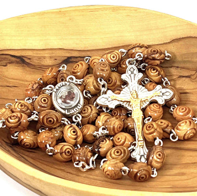 Bulk Rosary Olive Wood Beads, 1000 Round, Holy Land Grown