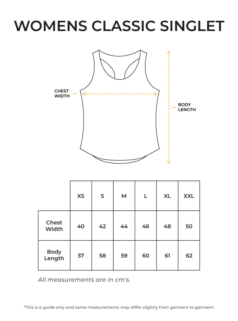 Womens Classic Singlet Size Guide