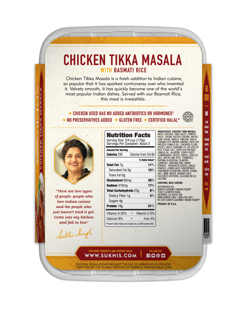 Chicken Tikka Masala with Basmati Rice Meal – Sukhi's Gourmet Indian Foods