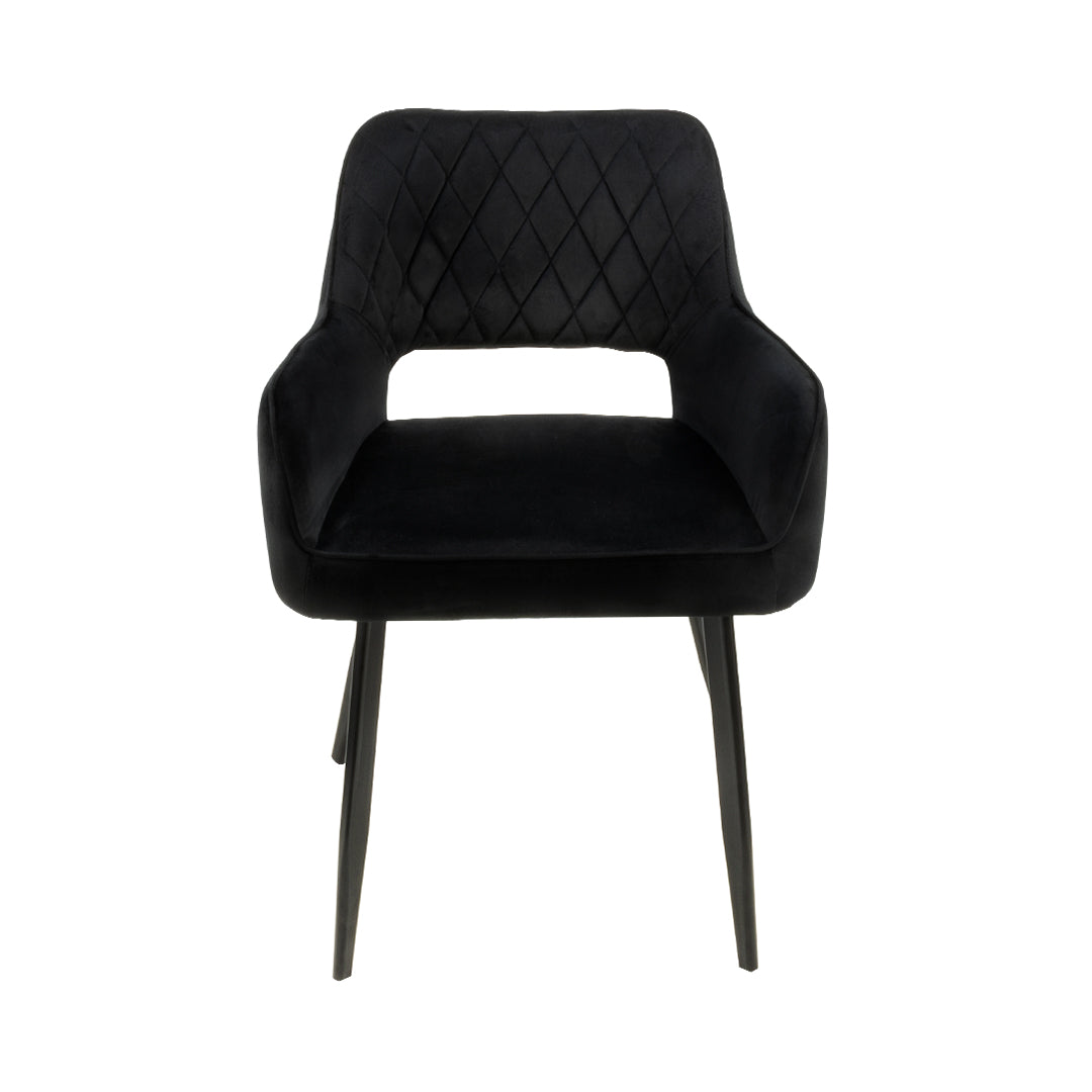 luxury black como dining chair