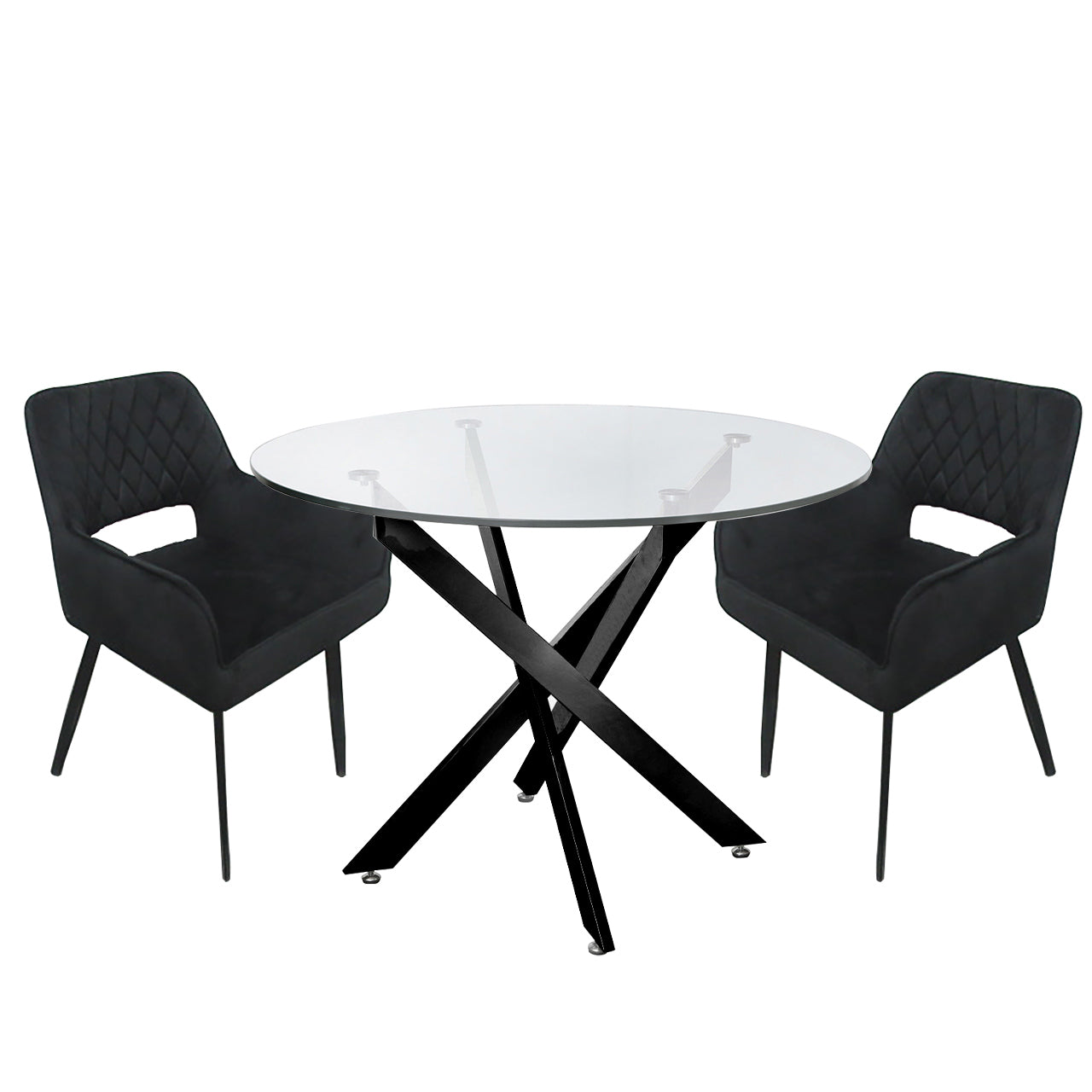 black round dining table set 2 seater