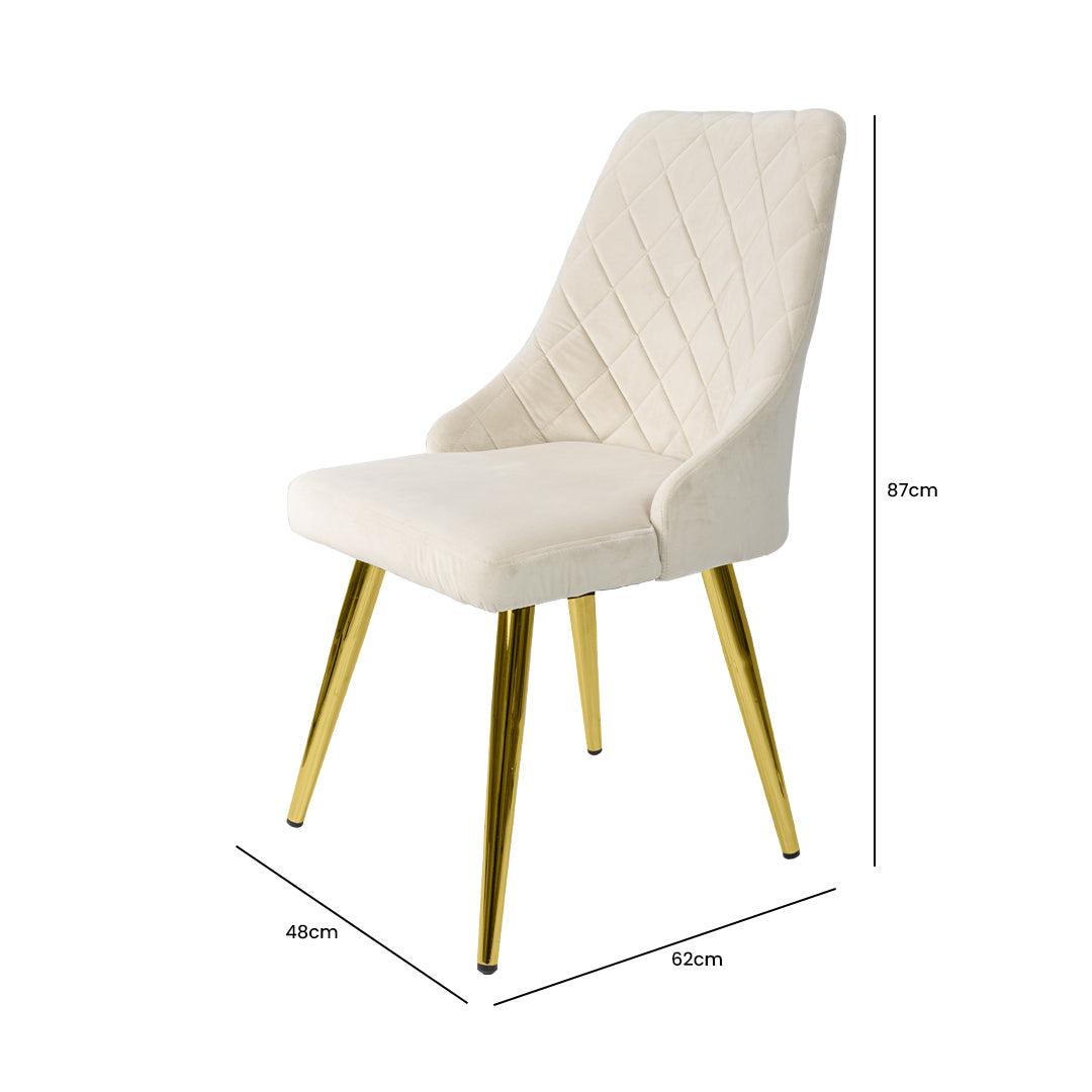Gold dining chairs