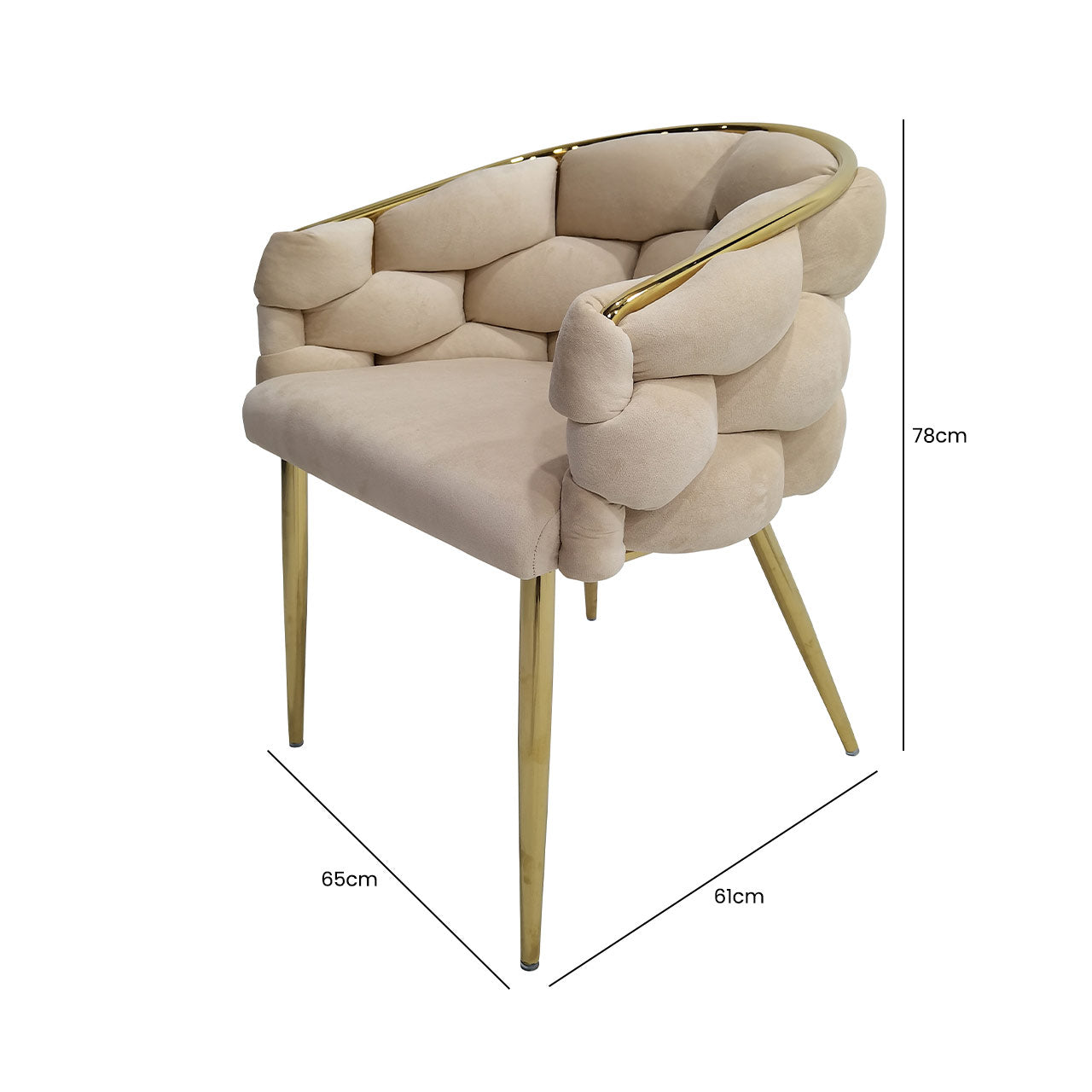 cream bubble dining chair