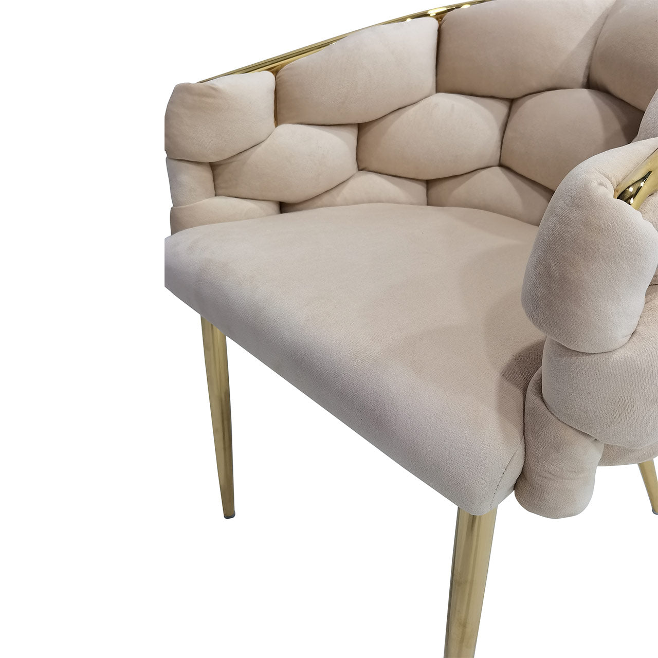 bubble dining chair in cream color