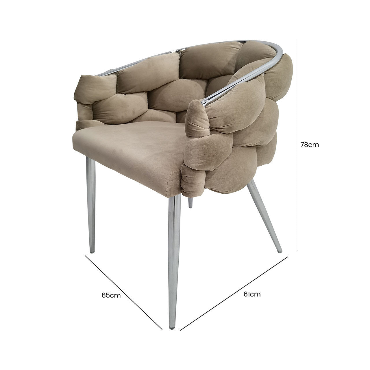 taupe bubble chair