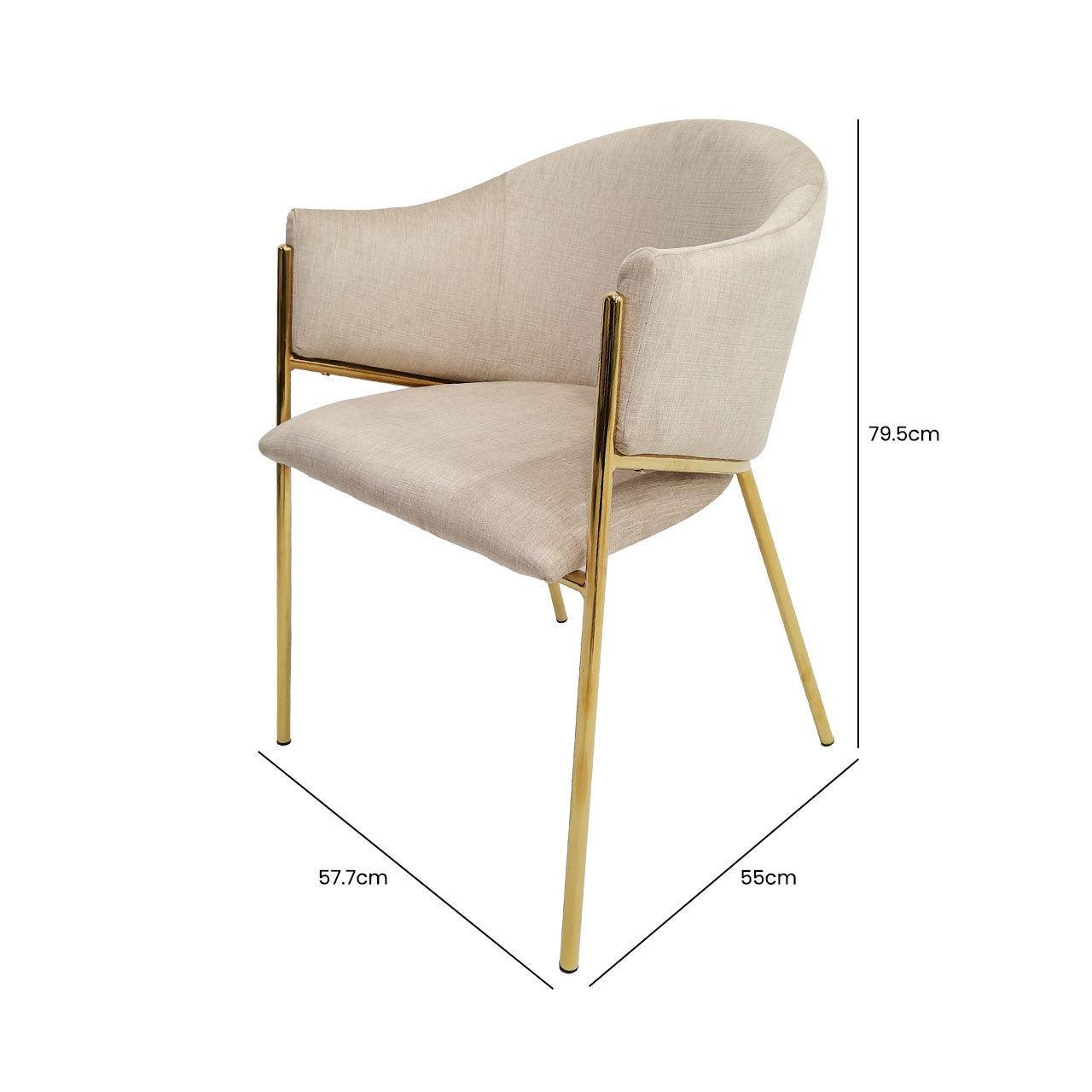 cream velvet dining chair