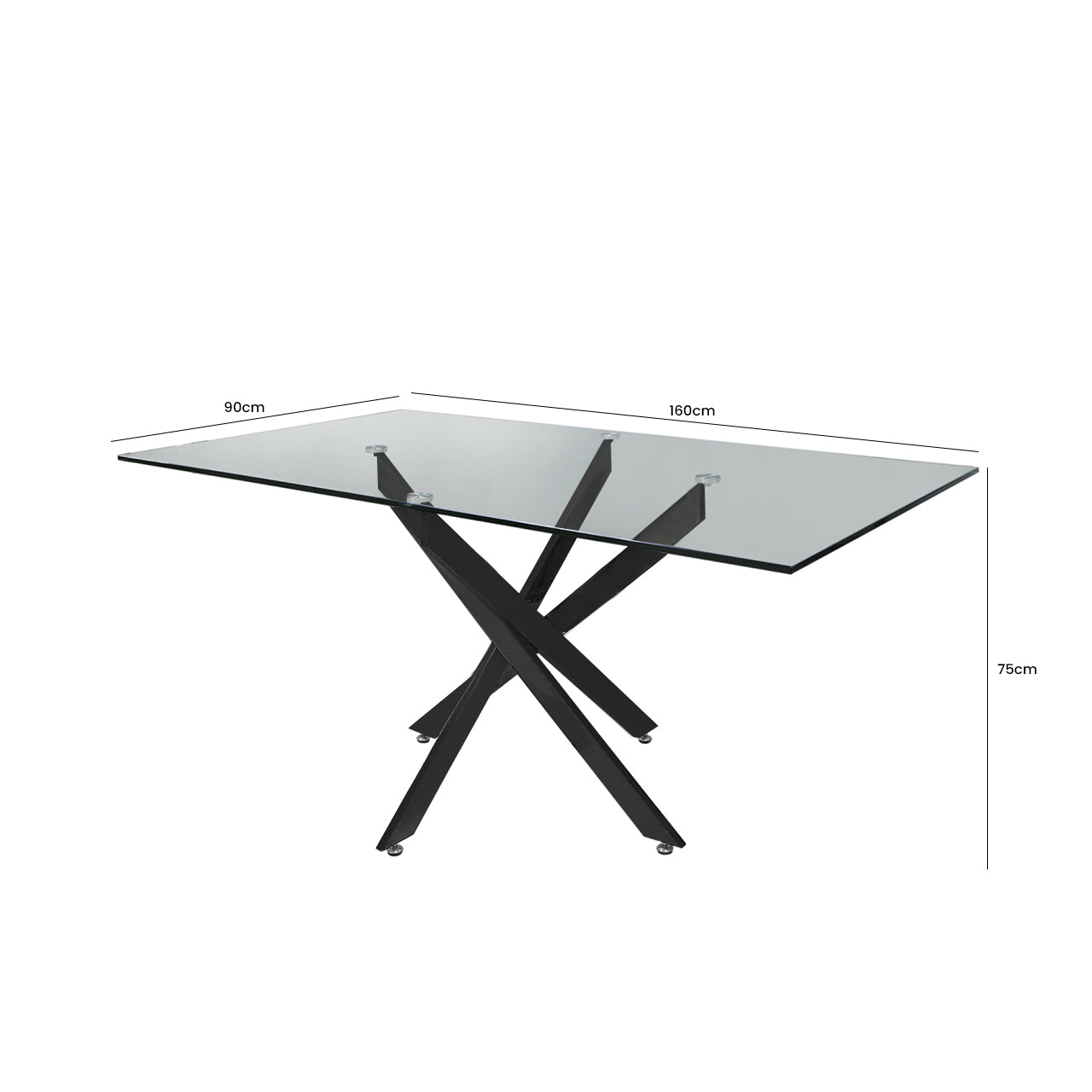 black dining table