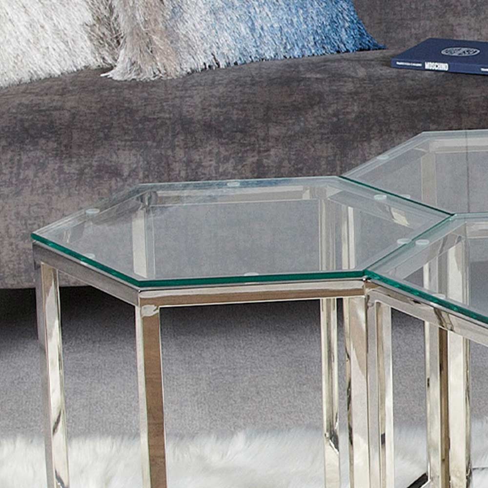 Chrome coffee table design