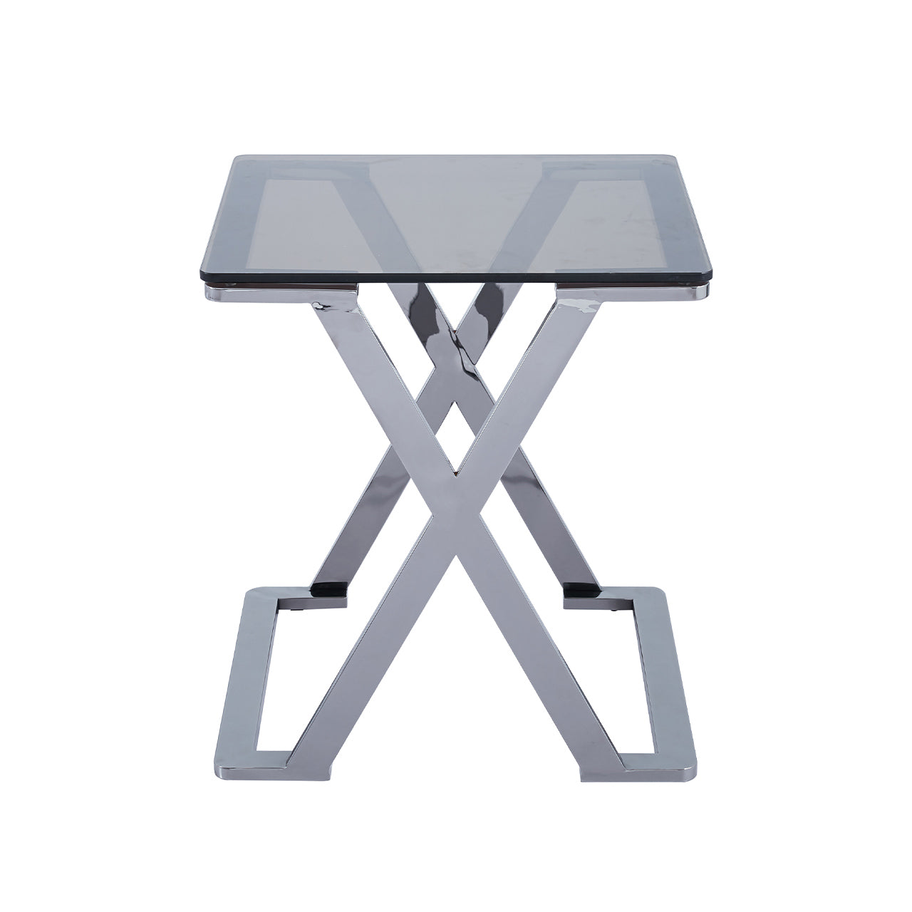 smoke glass end table