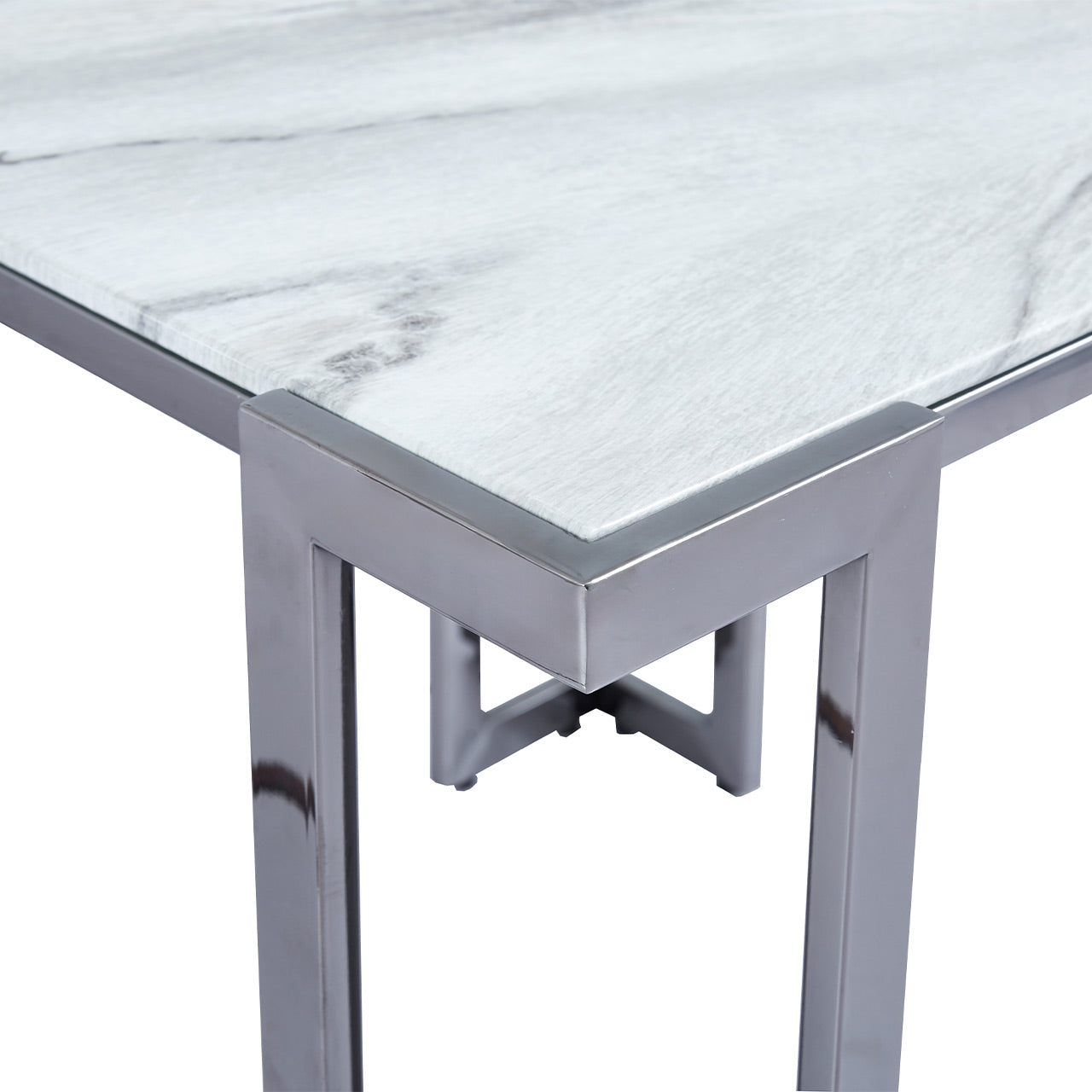 gunmetal steel end table