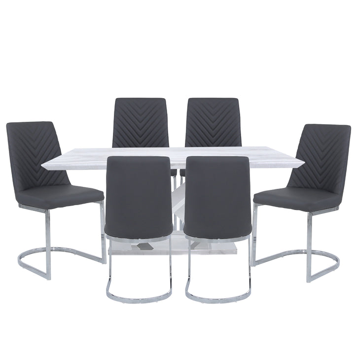 6 chairs dining table set