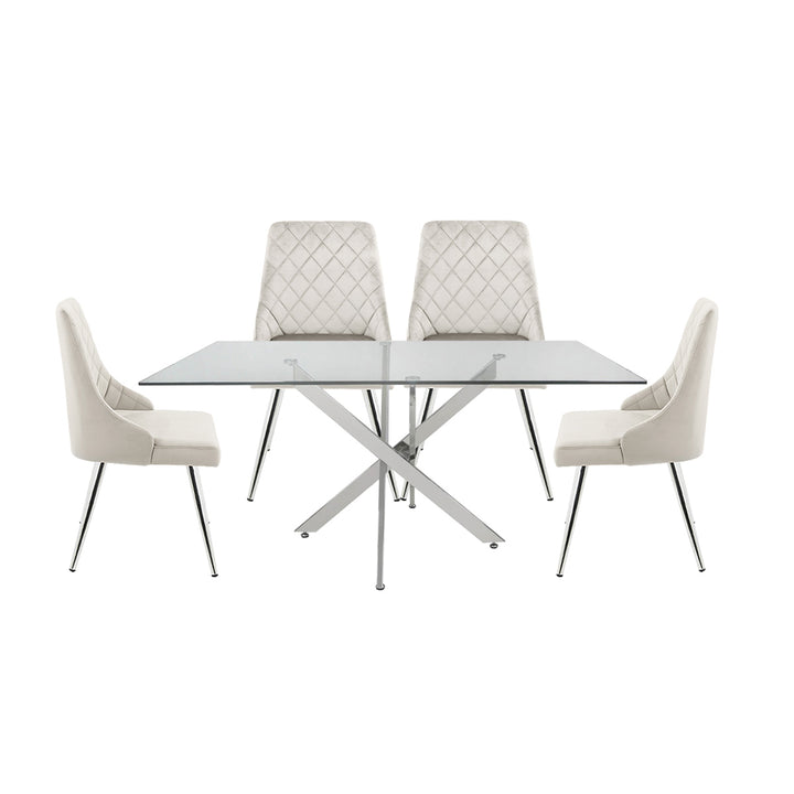 4 chairs dining table set