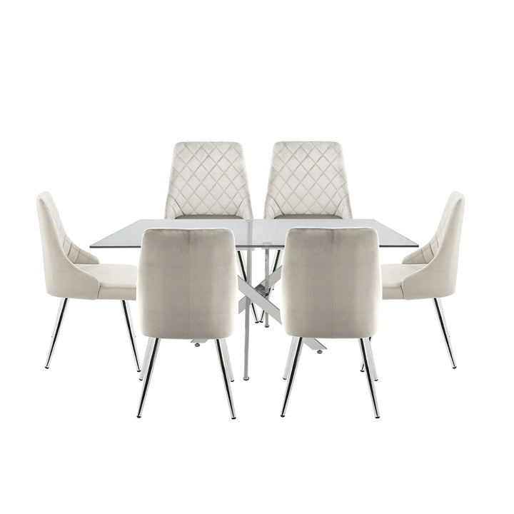 chrome dining table set