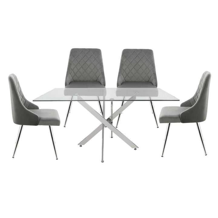 4 chairs dining table set