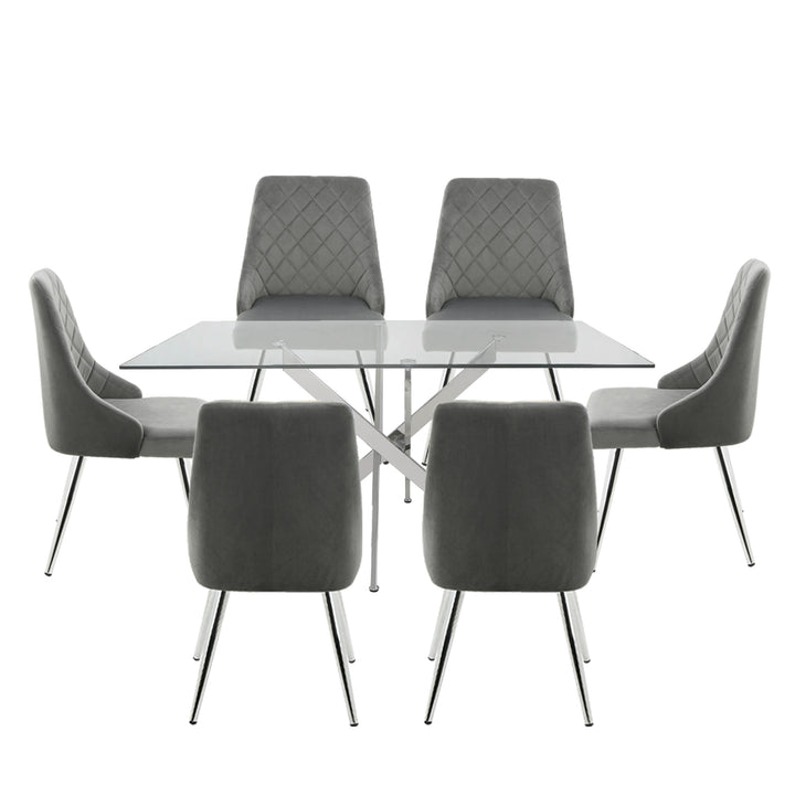 6 chairs dining table set