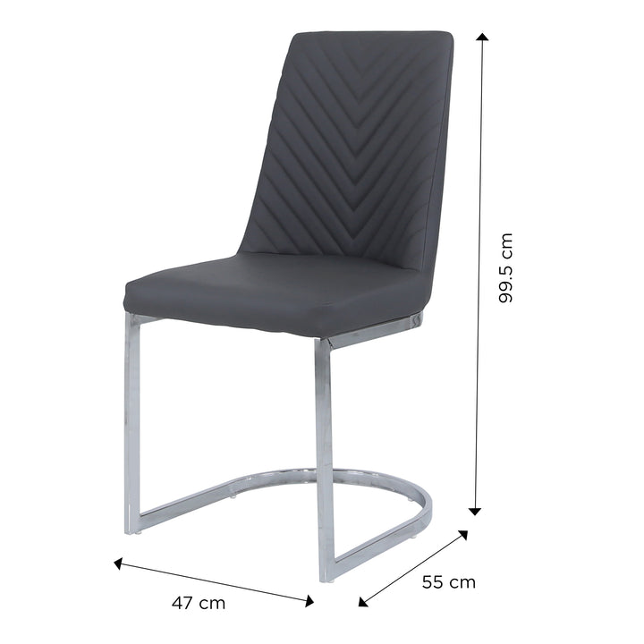 chrome dining chair