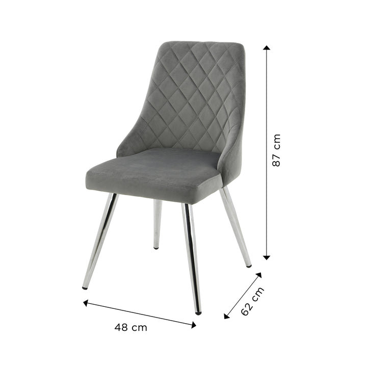 chrome dining chair