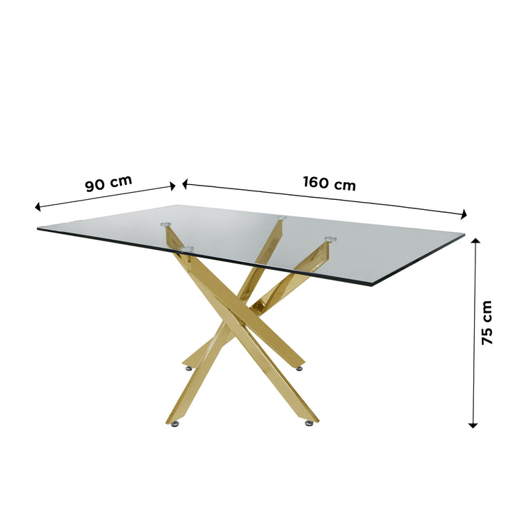 gold dining table set