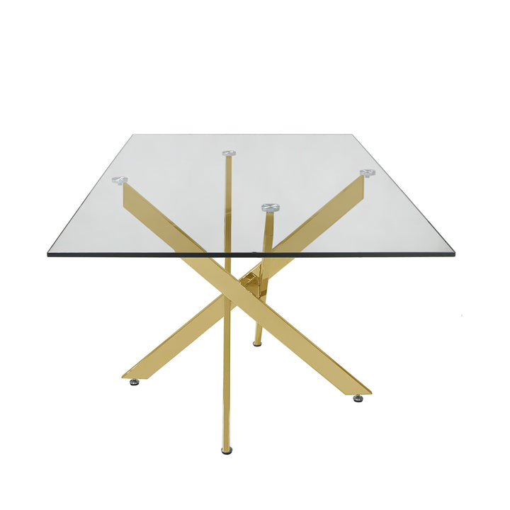 large gold dining table