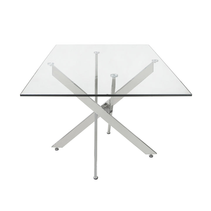 chrome rectangle dining table in dubai