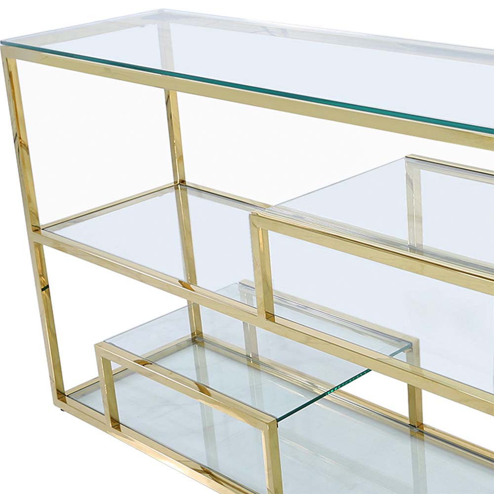 gold console table