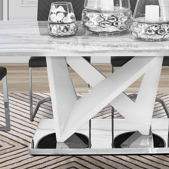 chrome round dining table in dubai