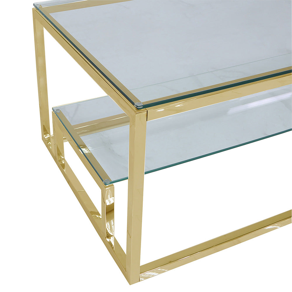 glass top coffee table