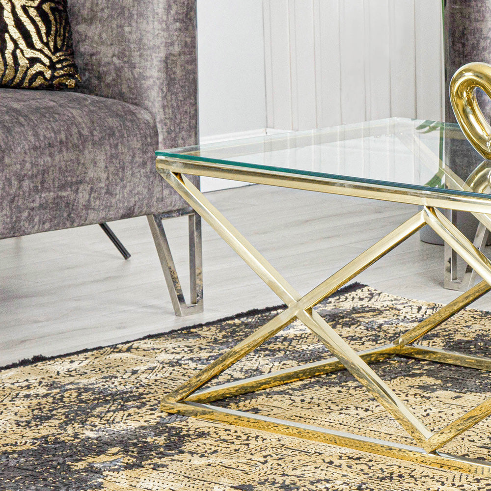 gold coffee table design