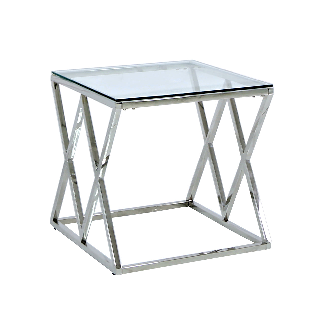 chrome side table