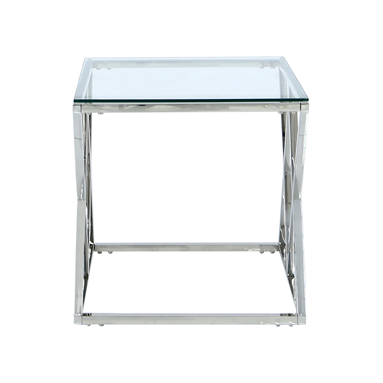 chrome side table