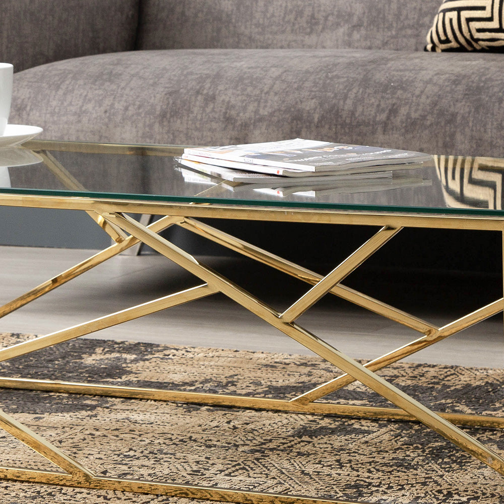 gold coffee table design