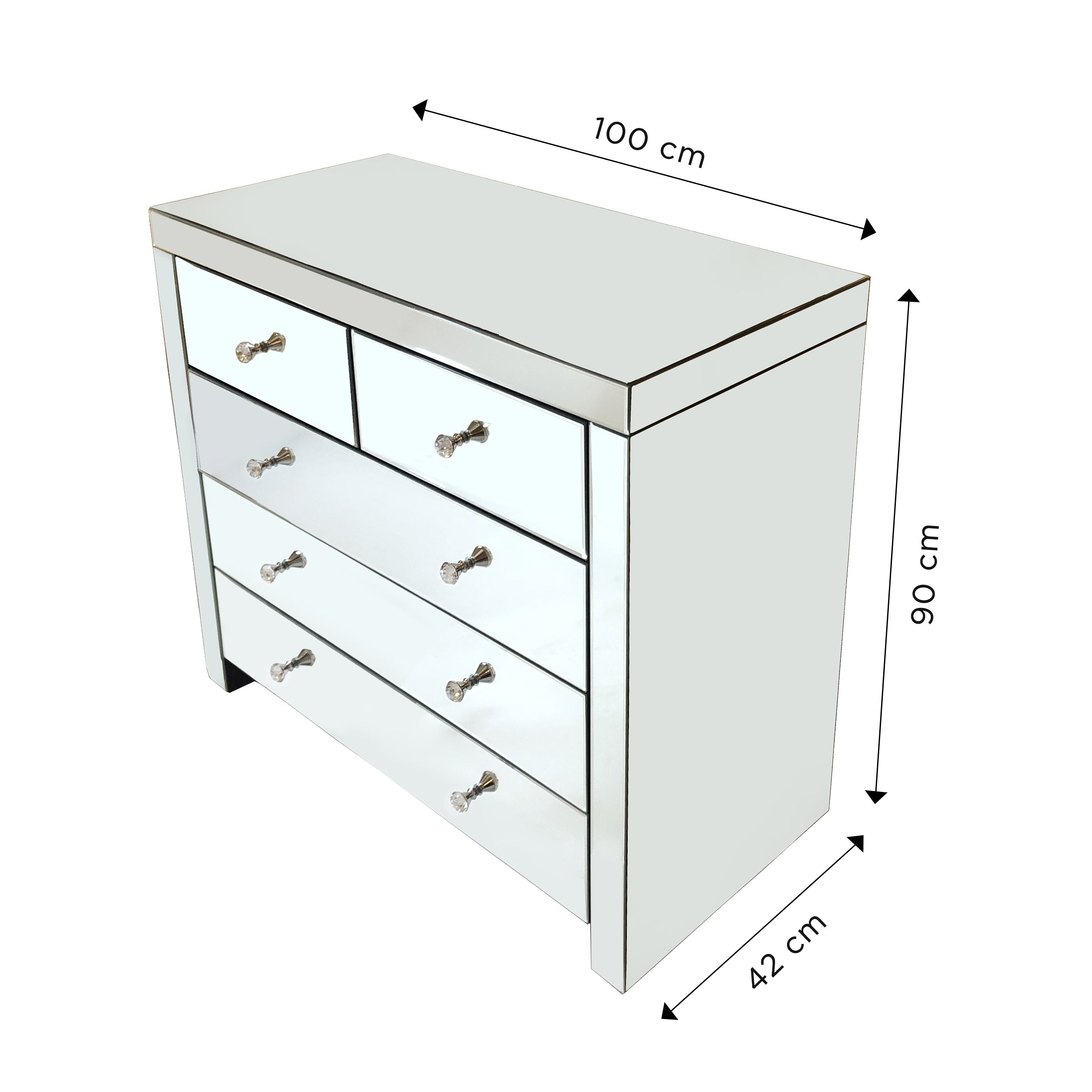 mirror chest of drawer