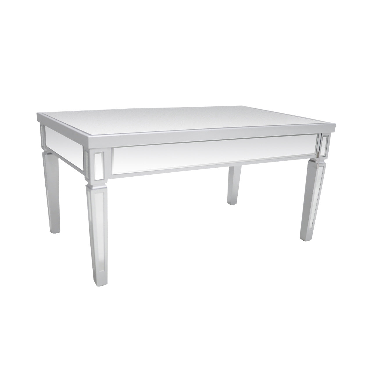 silver mirror coffee table